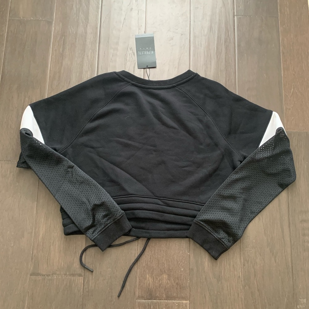 Banded Crop Sweater - Black
